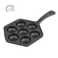 Cast Iron Stuffed Nonstick StuffedPancake Pan,Munk/Aebleskiver,House Cast Iron Griddle for Various S