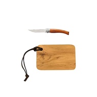 Offinel Stainless Steel Slim Knife Cutting Board Set (Bubinga % Gangnam %8) [Parallel Imports]