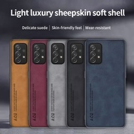 Luxury Sheepskin Leather Case Compatible For Samsung Galaxy A72 5G A72 Soft Shockproof Back Cover Fo