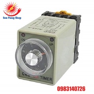 rơ le thời gian 220v CKC AH3-3 220V kèm đế relay thời gian điện tửtimer ckc rơ le thời gian rơ le hẹ