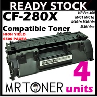 4x CF280X 80x Laserjet Pro Compatible 400 M401 M401d M401dn M401n M425dw M425dn