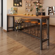 Bar Table Balcony Leisure Small Bar Table Wall-Mounted Long Narrow Table Milk Tea Shop Simple Table 