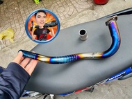 Cổ Pô Inox xi titian Ab110 click110 sử dụng pô zin size 27