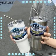 YNATURAL Tumbler, 30oz 900ml Car Cup, Large Capacity 304 Stainless Steel Car Mounted Water Cup