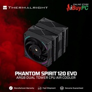 Thermalright Phantom Spirit 120 EVO ARGB Dual Tower CPU Air Cooler - Black