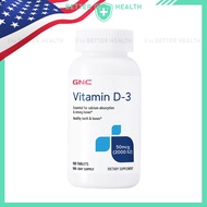 GNC Vitamin D-3 Healthy Bones 1000/2000/5000 IU 180 Tablets MADE IN USA