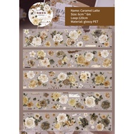 Jianwu 600Cm Hoa Cổ Điển Smudge Cảnh Quan Chất Liệu Cắt Dán băng dính Pet Sáng Tạo DIY Tạp Chí Sổ lư