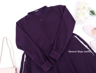 GAMIS HERMOSA UNGU TUA POLOS/GAMIS UNGU TUA LEBAR 4 METER