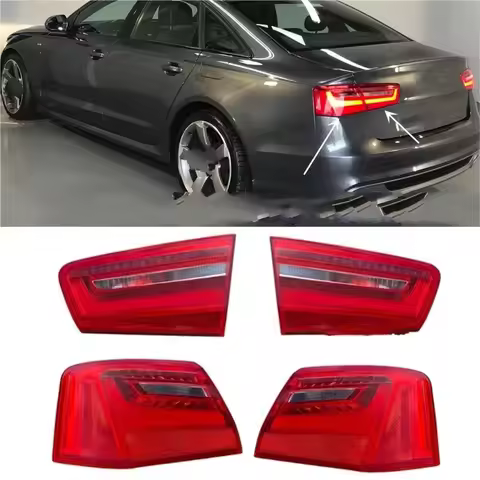 For Audi A6 C7 2012-2016 LED Rear Tail Light Brake Lamp Tail Lamp Assembly With Bulbs 4GD945093 4GD9