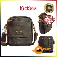KICKERS ORIGINAL GENUINE LEATHER SLING POUCH WAIST BAG MEN WOMEN CROSSBODY BEG PINGGANG KULIT BRANDE