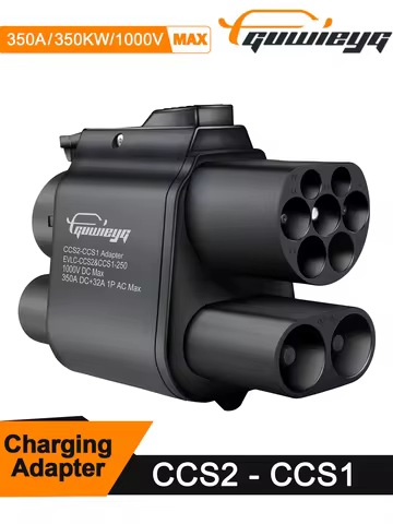 GUWIEYG CCS2 to CCS1 Adapter 350A 350kW From CCS2 to CCS1 DC+AC Electric Vehicle Charger DC 1000V Fa