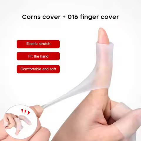 PexmenPair Finger Cots Finger Protectors Waterproof Finger Brace Sleeves for Hands Cracking Eczema B