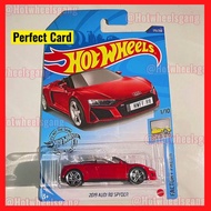 Hot Wheel AUDI R8 Spyder 2019 Hotwheels Collections Convertible Car Red Diecast Kereta r8 Model audi