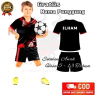 (Free Sablon Nama)Kaos Bola Anak,Baju Jersey Futsal Anak Laki Laki Dan