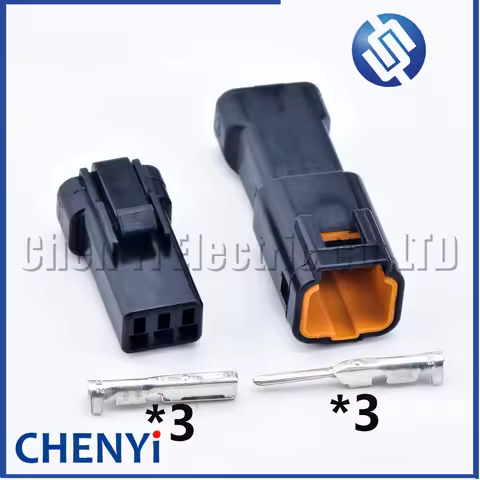 5 sets Black 3 Pin Automotive Waterproof Cable Connector Male or Female Butt Plug 03R-JWPF-VSLE-S 03