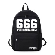 Men's backpack school bag 666sdtm free sticker