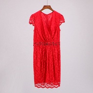 Women's Summer Lace Short Sleeve Dress - Elegant Design | 0Z026
