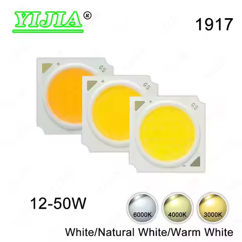 10pcs High CRI Ra95 LED COB Chips Warm Natural White 12W 15W 18W 24W 30W 36W 40W 50W 1917 COB Chip D