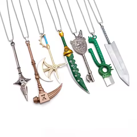Anime The Seven Deadly Sins Necklace Meliodas Escanor Nanatsu No Taizai Axe Metal Necklaces Jewelry 