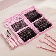 Dense 5D Volumizing Lash Extensions, Bottom Lash Texture, Single Box Kit with Tools