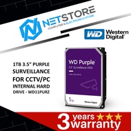 WESTERN DIGITAL 3.5” PURPLE SURVEILLANCE FOR CCTV/PC INTERNAL HARD DRIVE 1TB/2TB/3TB/4TB/6TB/8TB/10T
