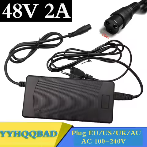 48V 2A Lead acid Battery Charger for 57.6V Lead acid Battery Charger with 3P GX16 Plug