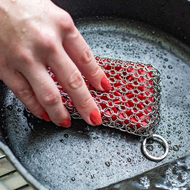 美國 LODGE 鑄鐵鍋 碳鋼鍋專用304不鏽鋼鍊網潔鍋刷