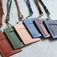 植鞣真皮手工直橫式證件卡套 含掛繩