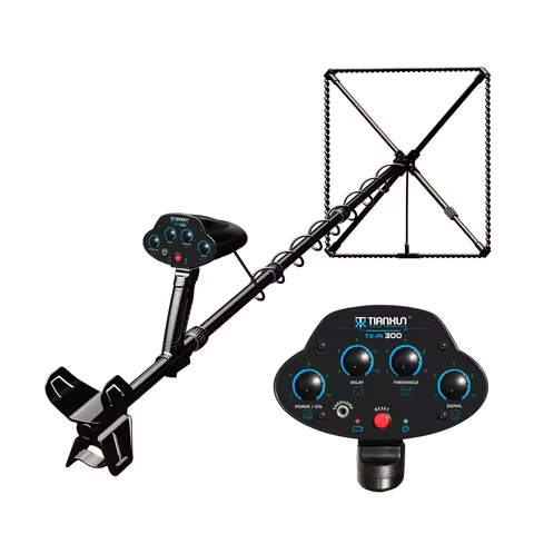Pulse Induction Metal Detector Deep Ground Metal Scanner with 60*60cm Big Search Coil for Long Range