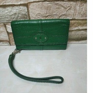 Wallet F0ssil maddox green leather phone whislet preloved