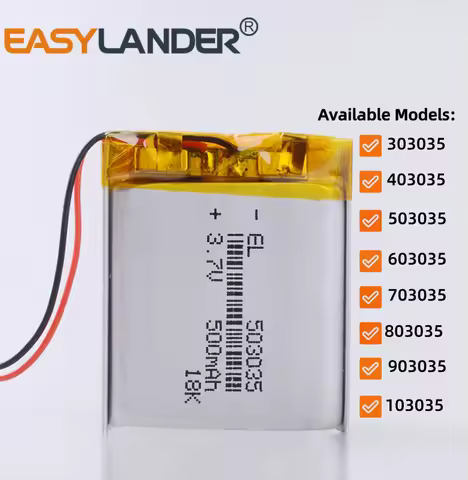 303035 3.7V 400mAh 403035 503035 603035 703035 803035 903035 103035 Rechargeable Lithium ion / Li-io