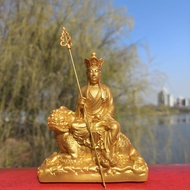 Resin Spraying Gold Ksitigarbha Bodhisattva Home Temple Thousand Buddhas Worship Car Ksitigarbha Bod