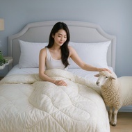 MIT台灣製 專櫃等級金邊緹花羊毛被 單人/雙人
