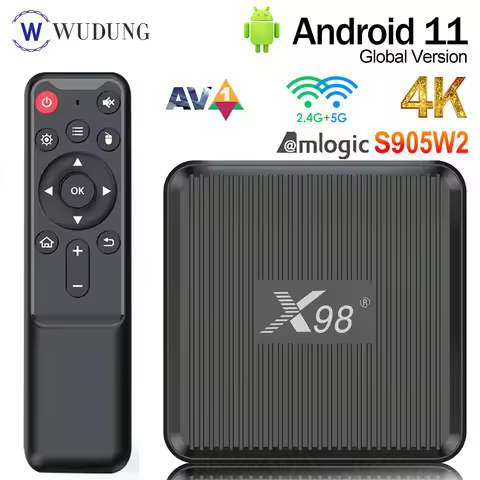 X98Q Smart TV Box Android 11 Amlogic S905W2 Support H.265 AV1 2.4G&5.8G Dual Wifi X98 Q HDR 10+ Set 