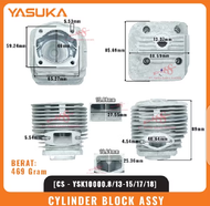 cylinder blok chainsaw yasuka 10000xt 1set komplit original