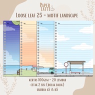 Landscape Aesthetics Binder Contents A5 B5 | Loose leaf Binder A5 B5 | Aesthetic binder contents | P