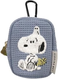 Marimo Craft SPCQ-361 Mini Pouch with Carabiner BL Ghost Snoopy (W x H x D): 2.6 x 3.3 x 1.2 inches 