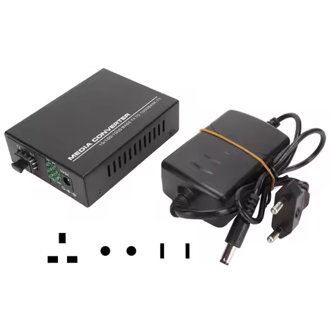 Fiber Media Converter Gigabit 1 Optical Port 4 Electrical Ports Up to 25km RJ45 Port Fiber Transceiv