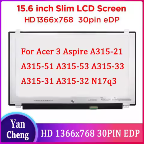 Original Fhd Laptop Matrix For Acer 3 Aspire A315-21 A315-51 A315-53 A315-33 A315-31 A315-32 N17q3 L