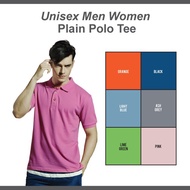 OREN SPORT Unisex Men Women Plain Polo Tee - Orange / Royal / Light Blue / Ash Grey / Lime Green / Pink HC01