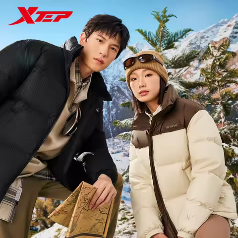Xtep Duck Down Jacket For Men And Women Winter Durability Comfortable Coat Keep Warm Lightweight Fas
