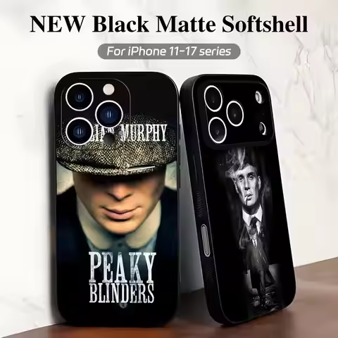 Phone Case For iPhone17 16 16e 15 14 13 12Plus Mini Pro Max Anti-Drop Soft Black Case Thomas Shelby 