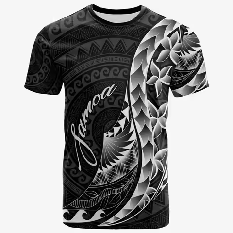 Fashion Polynesian 3D Printing T Shirt for Men Round Neck Short Sleeves Fashion Casual Tops Tshirt S