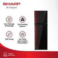 SHARP Kulkas 2 Pintu SJ-316MG Shine Magneglas Series - 256 Liter