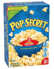 Pop Secret Extra Butter Popcorn / 3 Bags / 270grams
