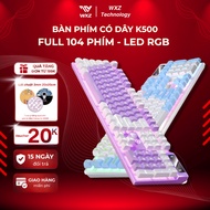 K500 Mechanical Gaming Keyboard Wired RGB LED 104 Keys, Gaming Keyboard for Gaming and Working