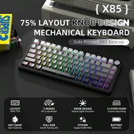 ATTACK SHARK X85 Wireless Mechanical Keyboard 75% Hot Swappable Wireless 2.4GHz/BT/USB-C Gasket CNC