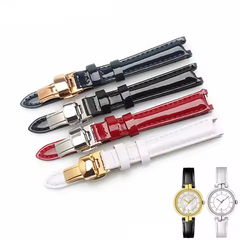 Genuine Leather Comfortable Watch Strap for Tissot T094 Flamenco Series Concave Interface 1853 T0942