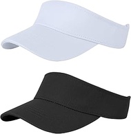 Kids Sun Visor Hat Toddler Baseball Hats Adjustable UV Protection Summer Outdoor Sports Caps for Girls Boys 6-10 Years Old Black&amp;White 6-10 T