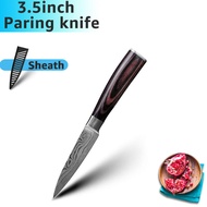 3pcs Kitchen Knife Set Laser Damascus Stainless Steel 7CR17 440C Japanese Santoku Chef Cleaver Slici